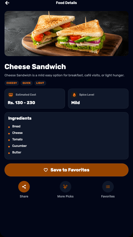 Every dish, in detail.